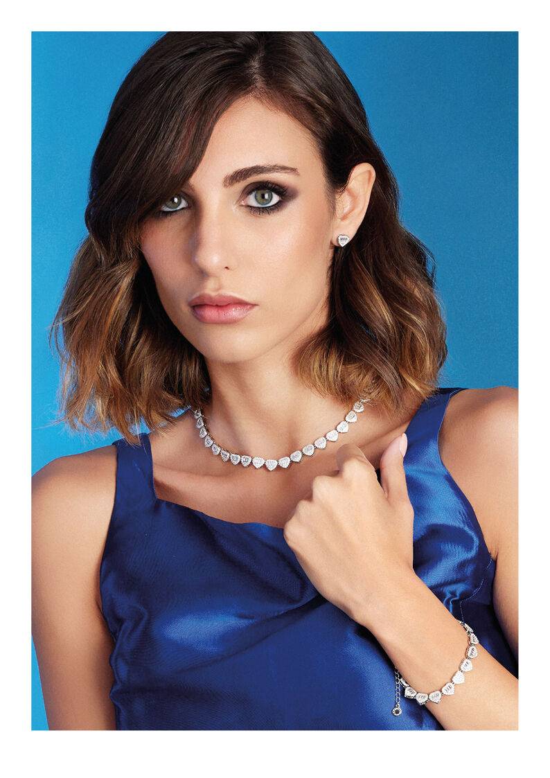 Ottaviani Collana rodiata con cubic zirconia Italy
