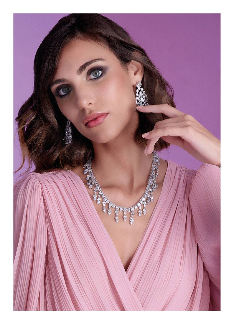 Ottaviani Collana rodiata con cubic zirconia Qualità