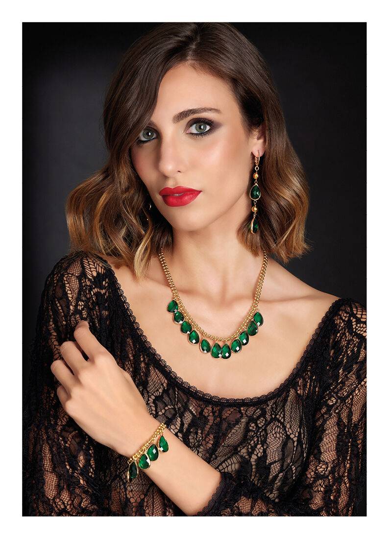 Ottaviani Bracciale dorato con cristalli Shopping Online