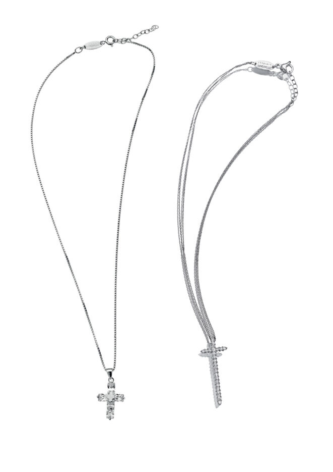 Ottaviani Collana arg. "croce white" Offerta Giorno del Papà