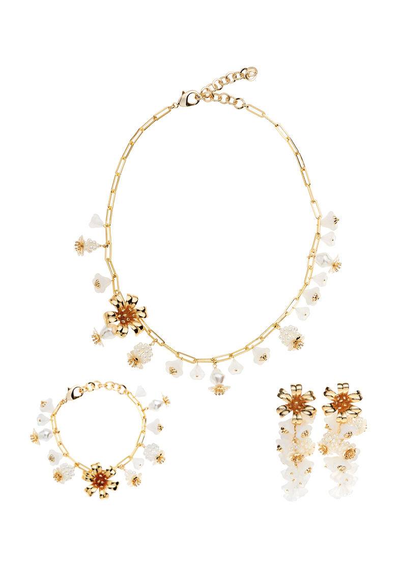 Ottaviani Bracciale dorato con perle perline e fiori vet Enormi sconti
