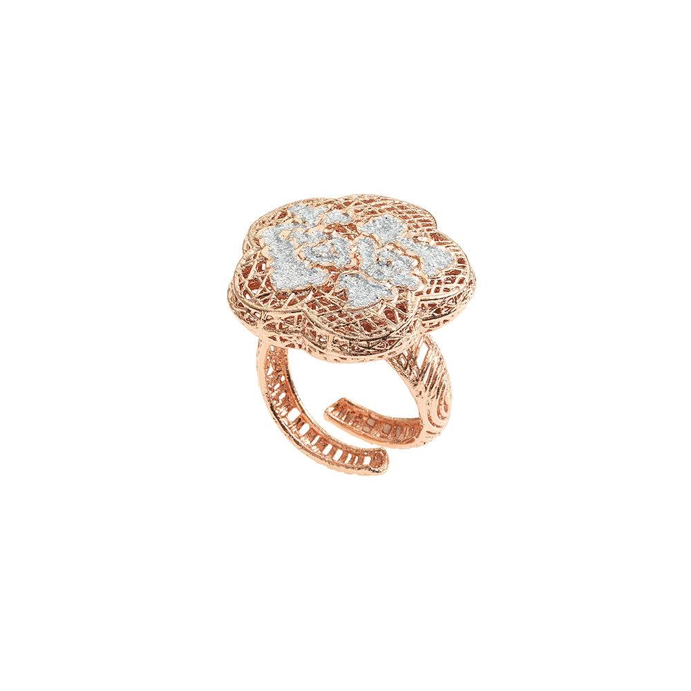 Ottaviani Anello in bronzo con glitter argento Vendita