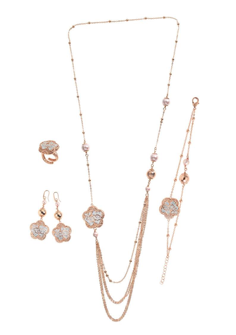 Ottaviani Anello in bronzo con glitter argento Vendita