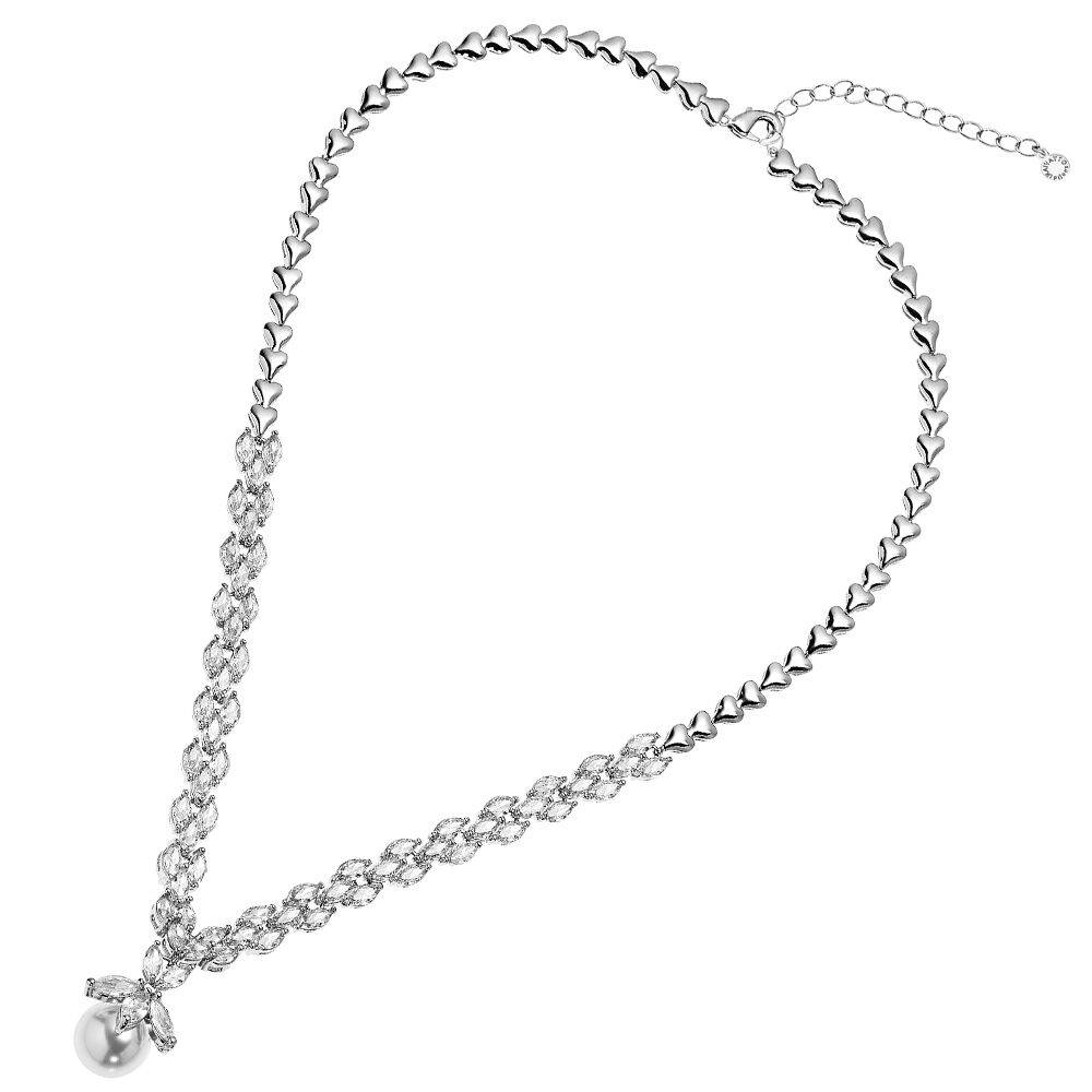 Ottaviani Collana con cubic zirconia e perla Pezzi Unici