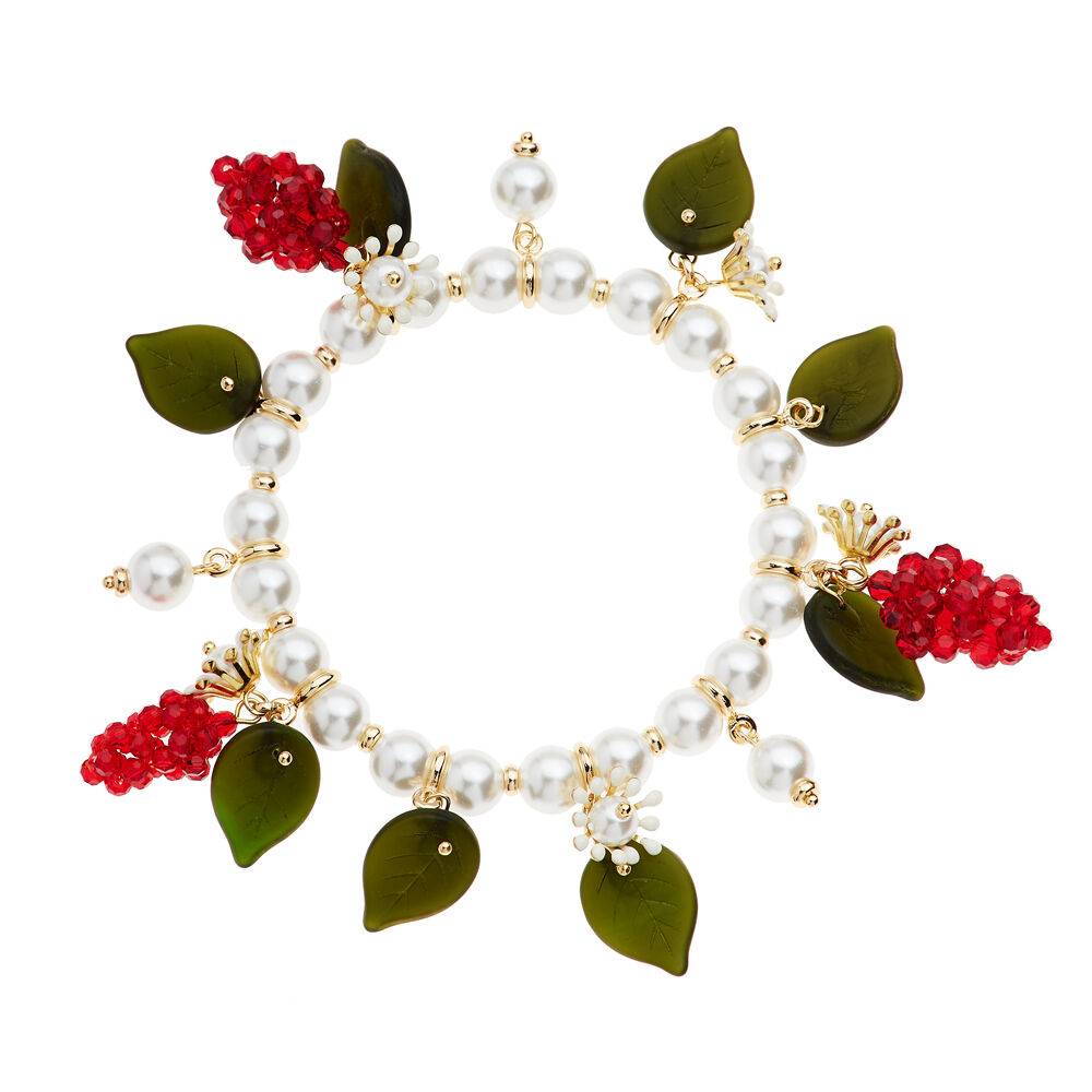 Ottaviani Bracciale elastico con perle di vetro e perlin Shopping Online