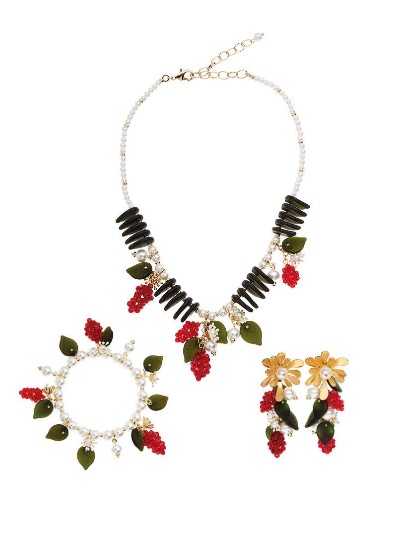 Ottaviani Bracciale elastico con perle di vetro e perlin Shopping Online