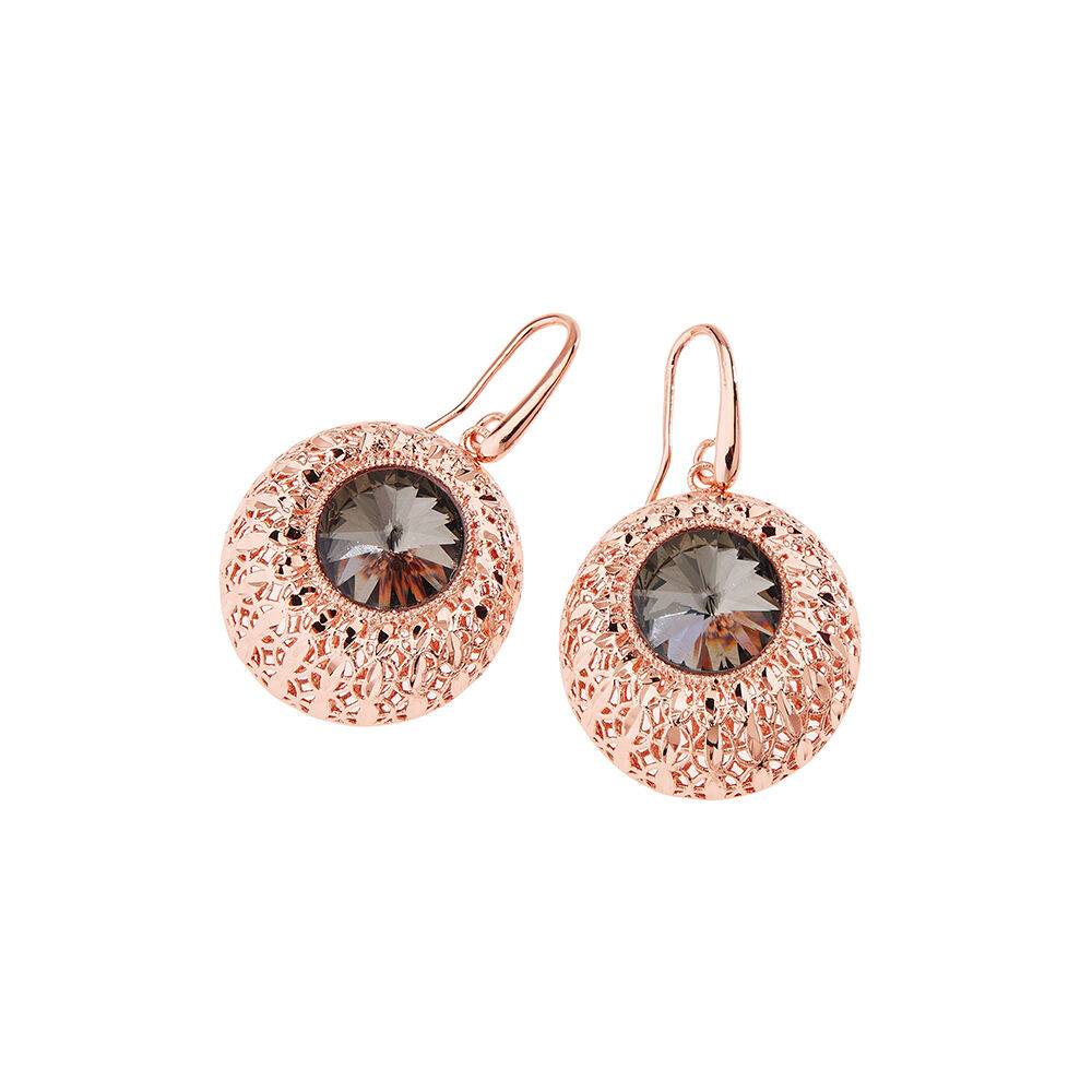 Ottaviani Orecchini bronzo oro rosa c/glitter arg.strass Vendita Economica
