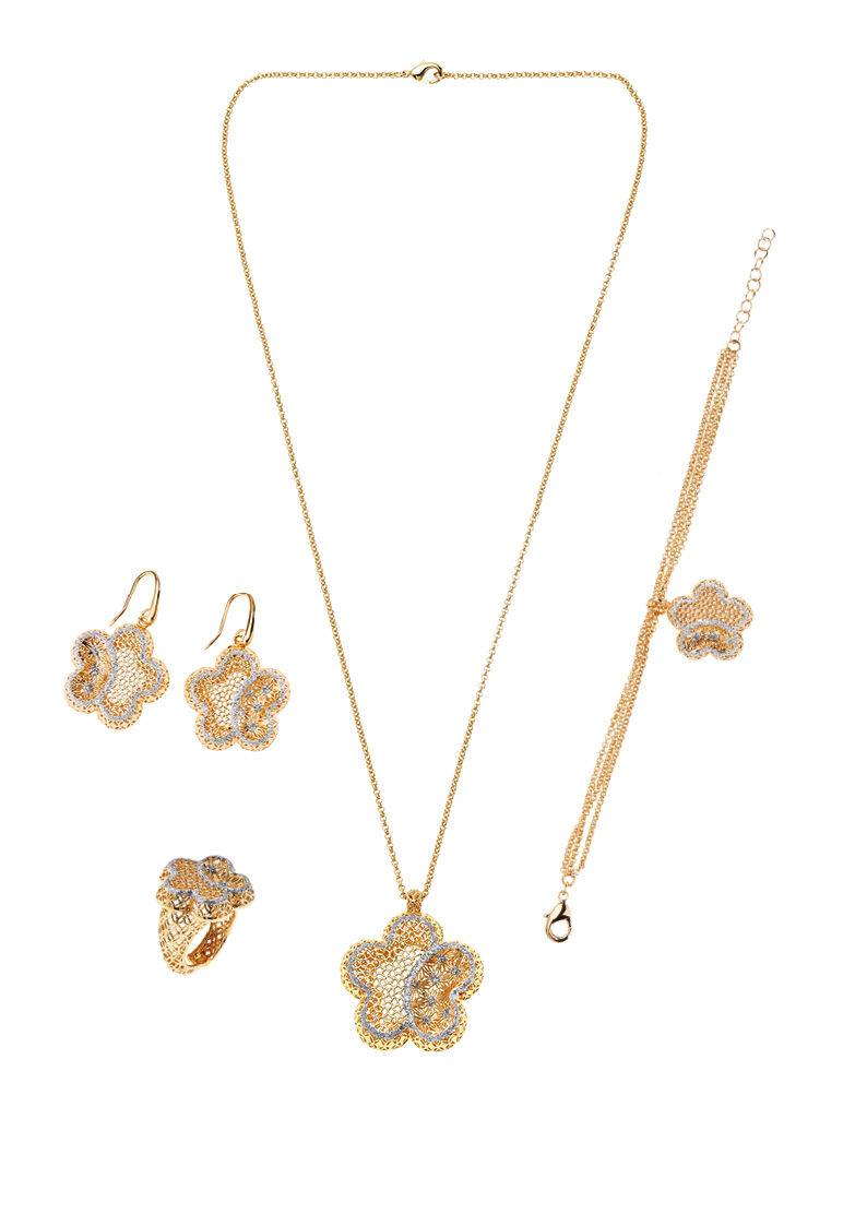 Ottaviani Orecchini in bronzo dorato con glitter argento In Saldo