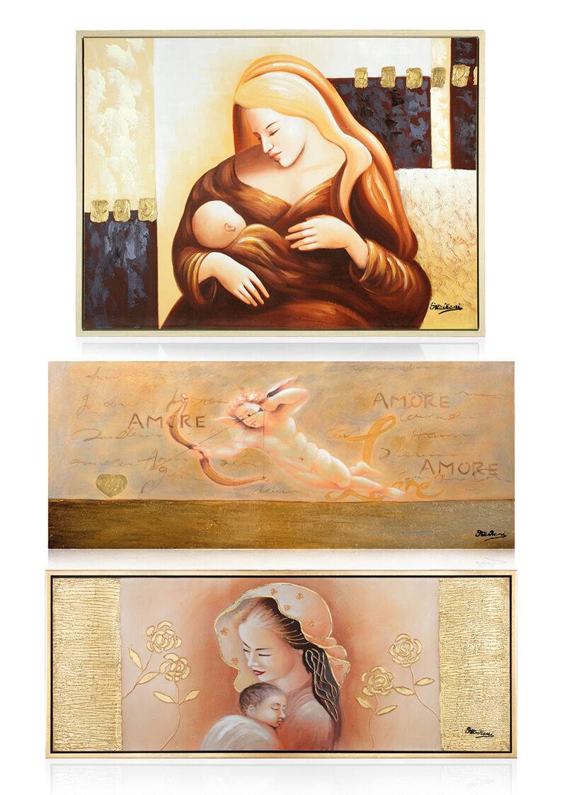 Ottaviani Quadro sacro su tela"santa casa" cm.120x90 Sconto di tempo limitato