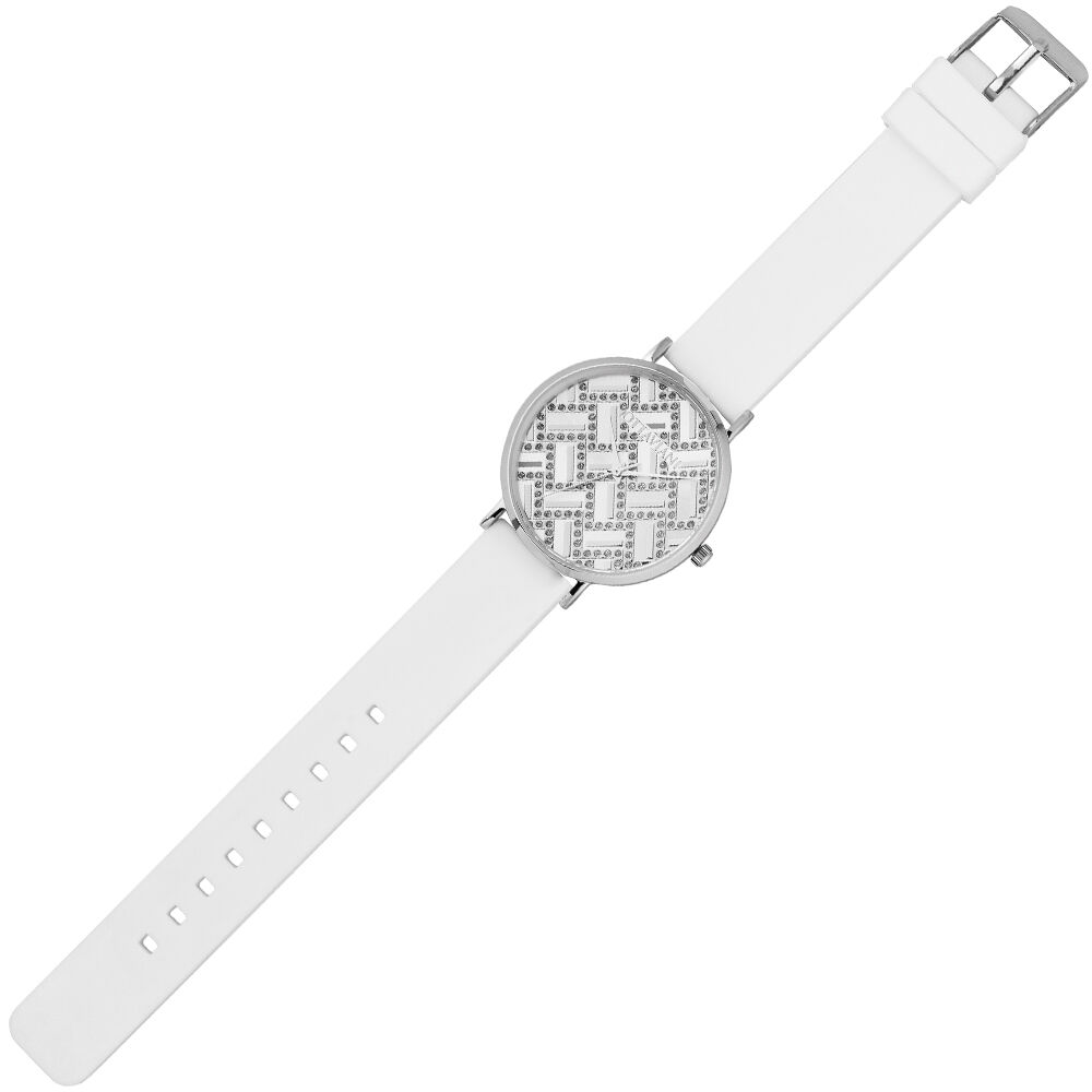 Ottaviani Quarzo argento silicone bianco