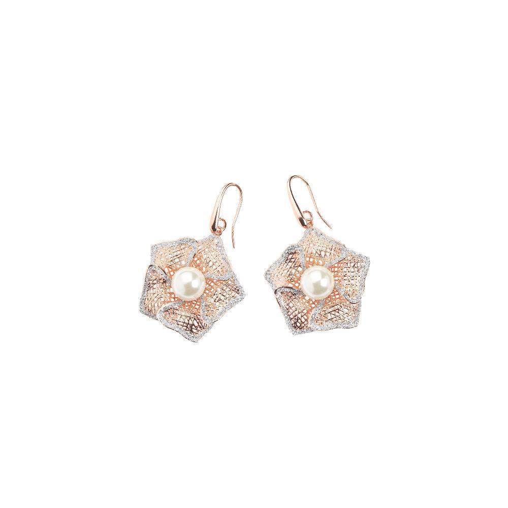 Ottaviani Orecchini in bronzo c/glitter arg e perla bj Prezzo basso