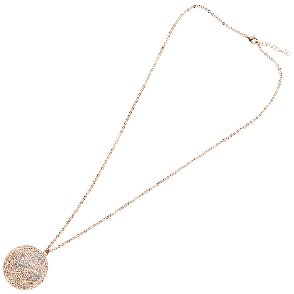 Ottaviani Collana in bronzo con glitter argento Esporta salva