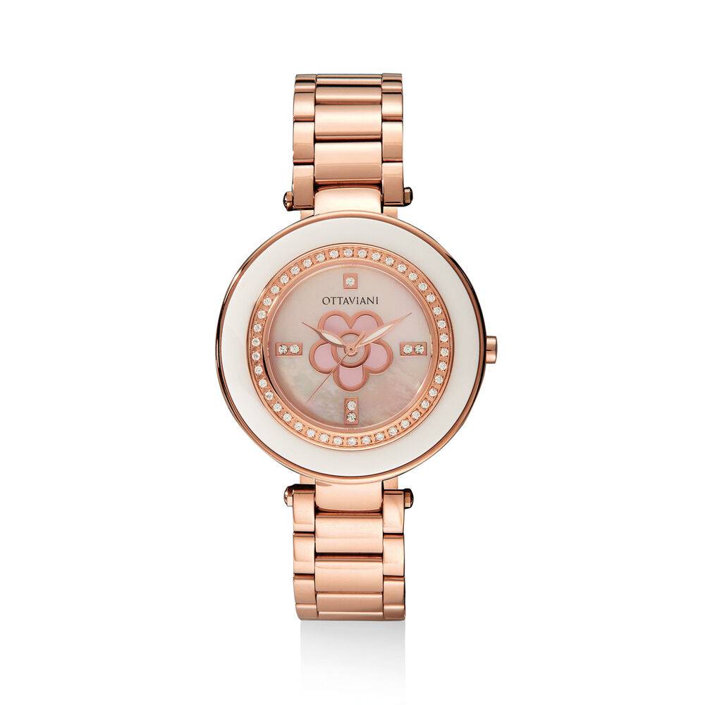 Ottaviani Quarzo acciaio rose gold e strass