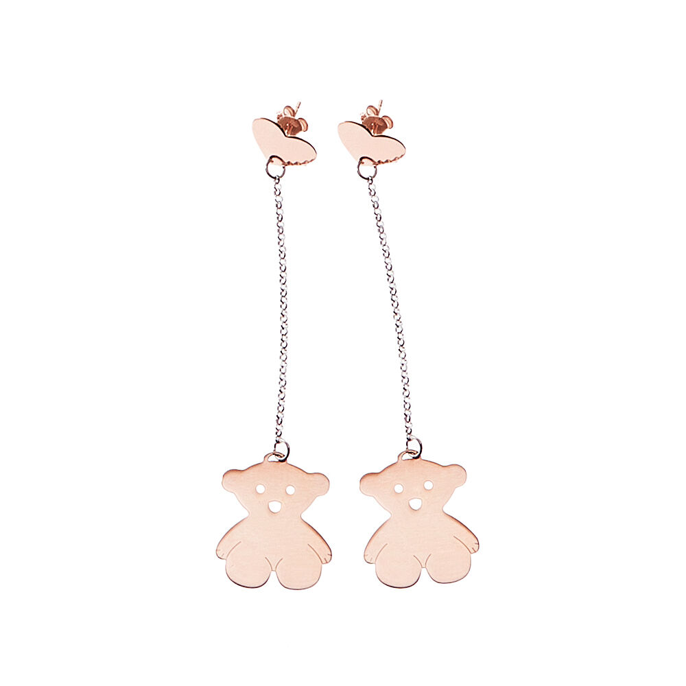 Ottaviani Orecchini in argento rodiato e rose gold Promozione