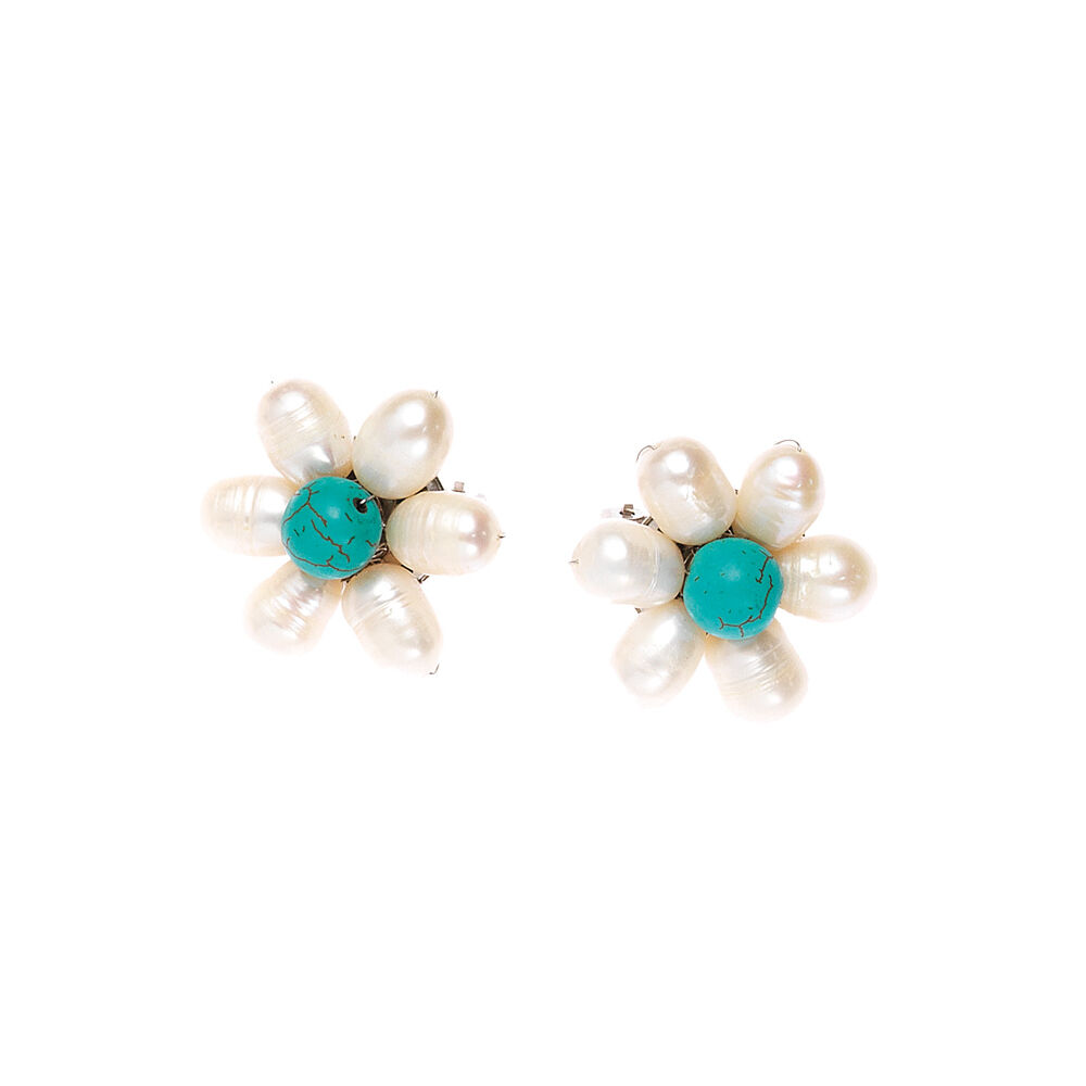 Ottaviani Orecchini con perle e howlite