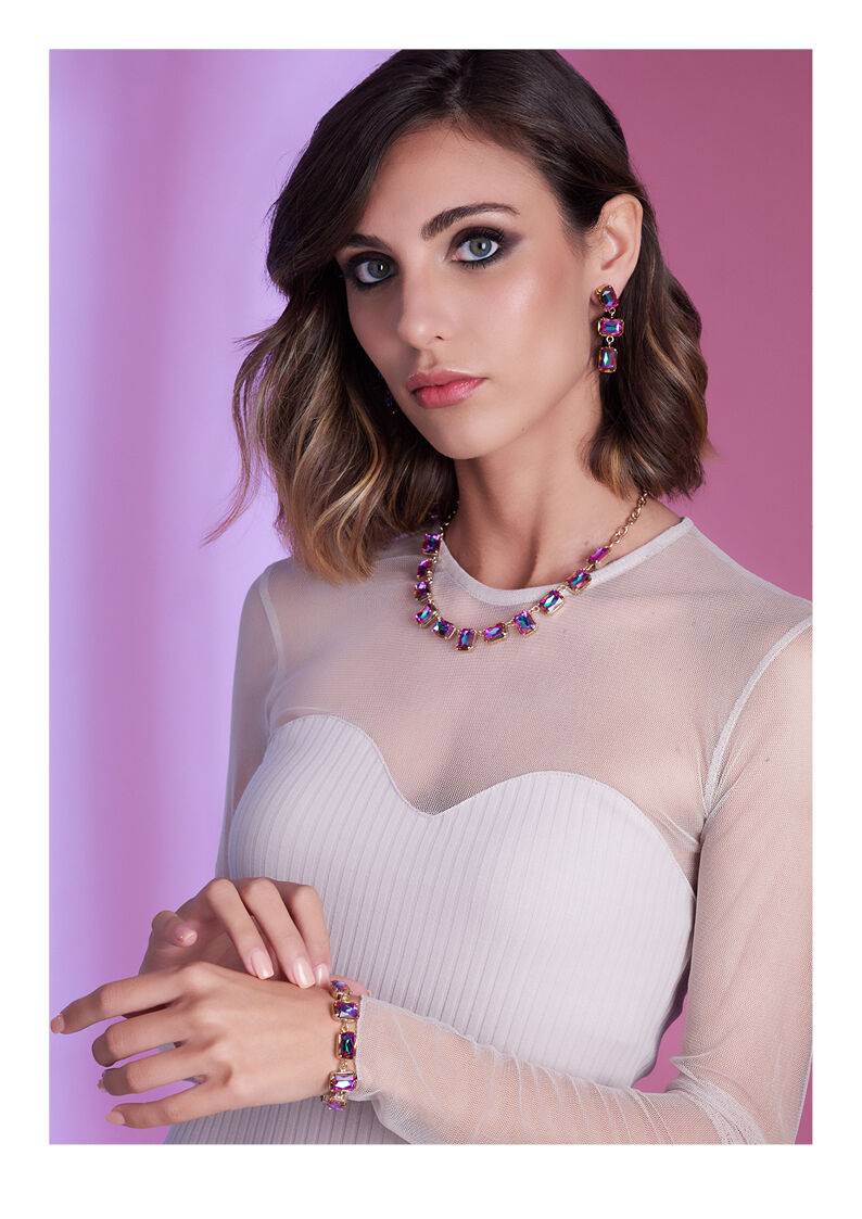 Ottaviani Bracciale dorato con cristalli Moda