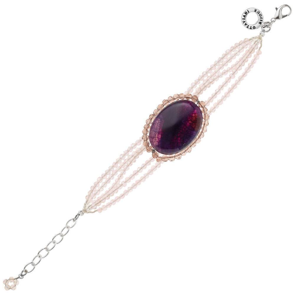 Ottaviani Bracciale con agata e cristalli