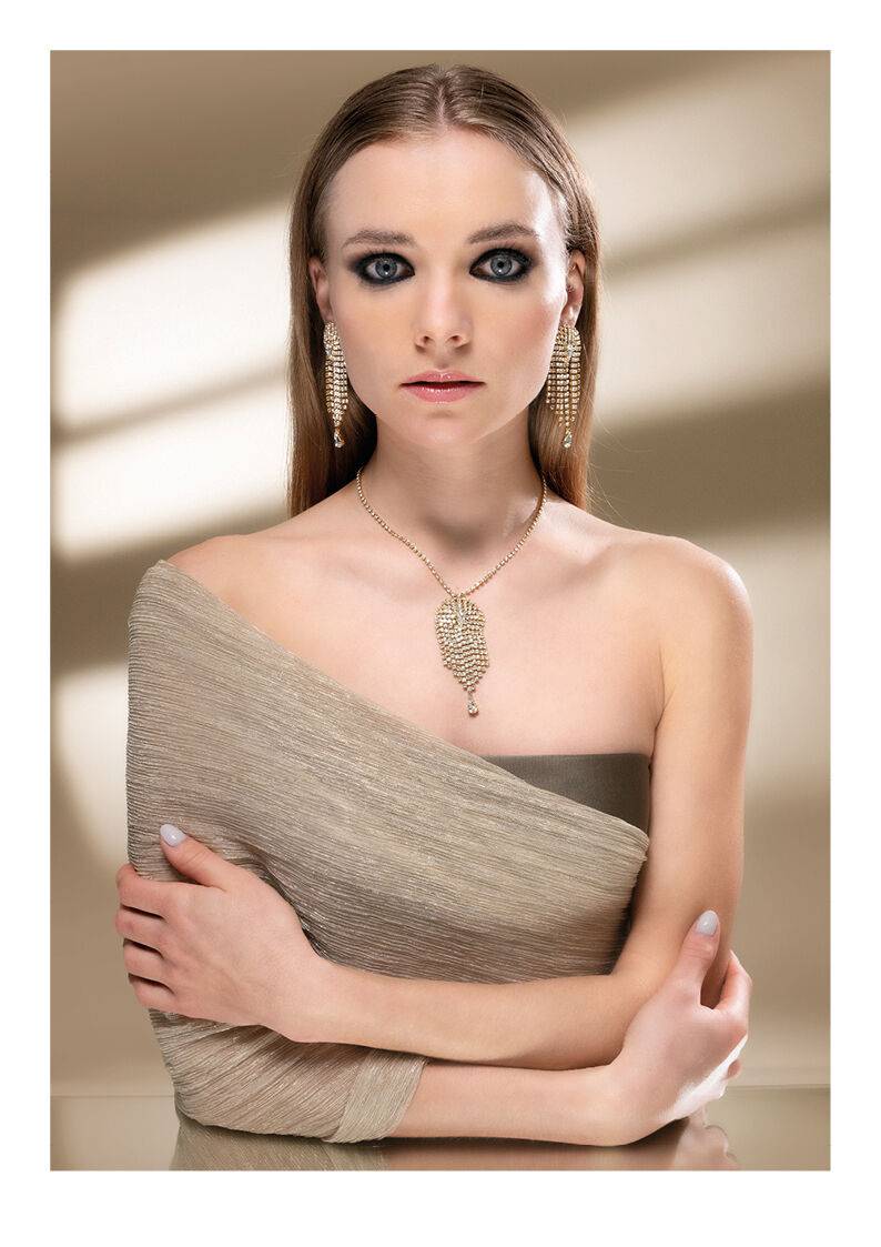 Ottaviani Collana dorata con strass Vendite Flash