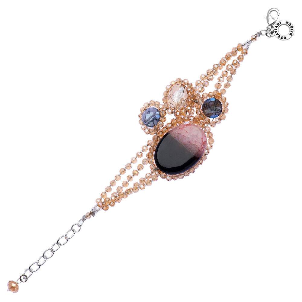 Ottaviani Bracciale con agata e cristalli