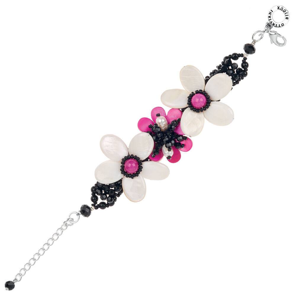 Ottaviani Bracciale con agata,madreperla,perle,cristalli