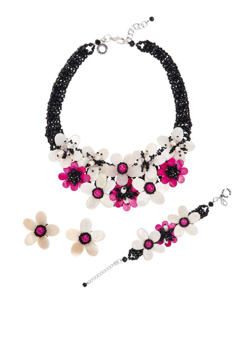 Ottaviani Bracciale con agata,madreperla,perle,cristalli Offerta speciale