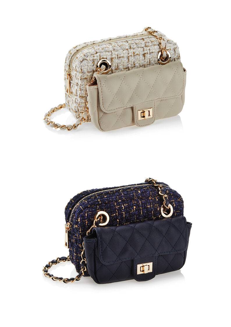 Ottaviani Borsa in tessuto boucle' ed ecopelle Black Friday