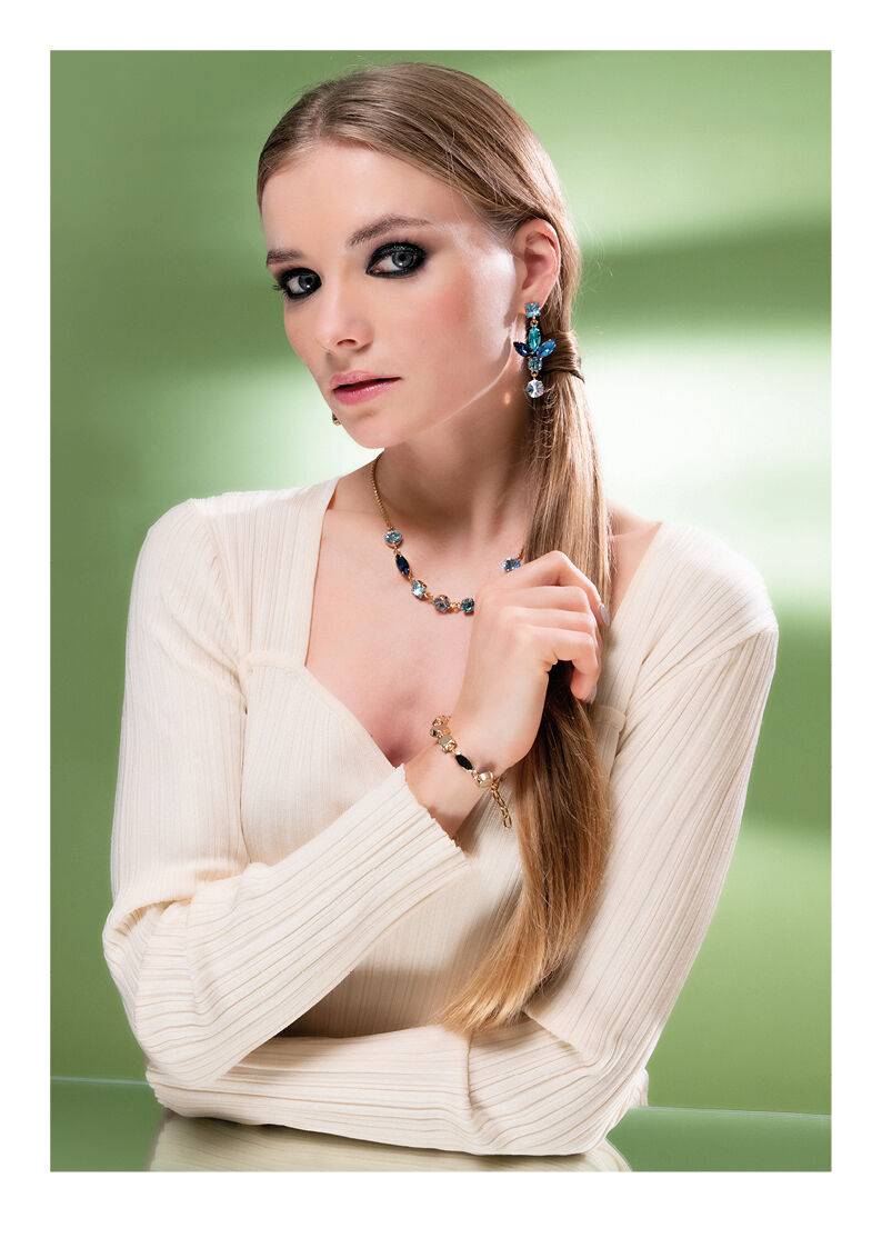 Ottaviani Orecchini dorati con cristalli Latest fashion