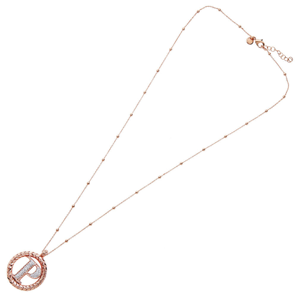 Ottaviani Collana in bronzo oro rosa con glitter argento Black Friday Prezzi