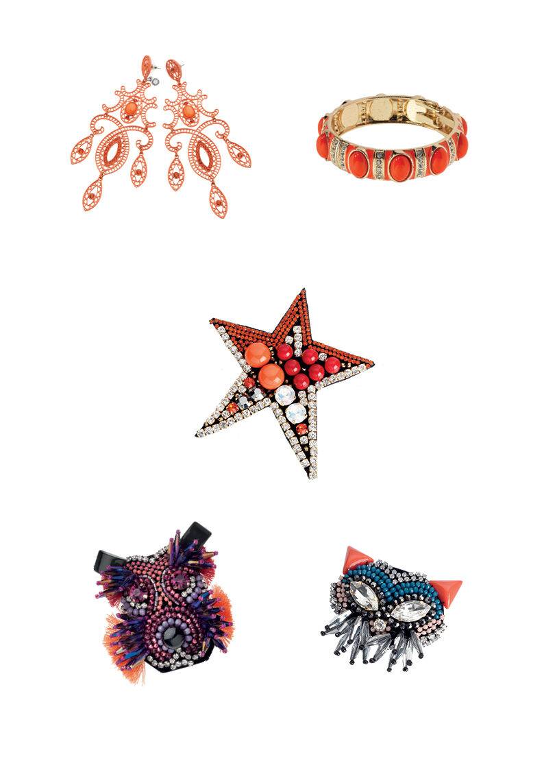 Ottaviani Bangle dorato con smalti corallo e strass Vendite Flash