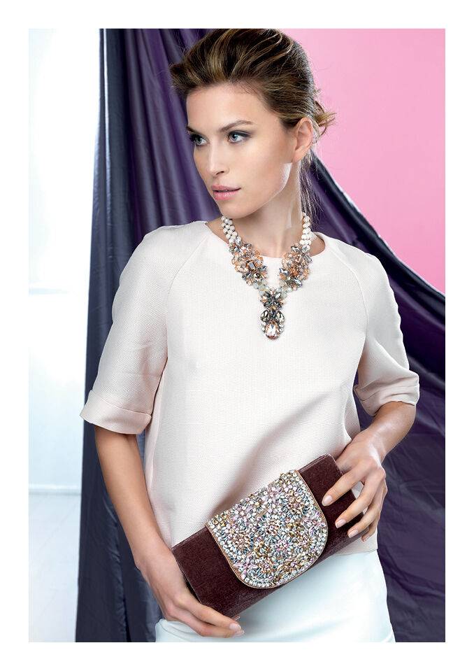 Ottaviani Clutch con cristalli,perline e strass Cyber Monday