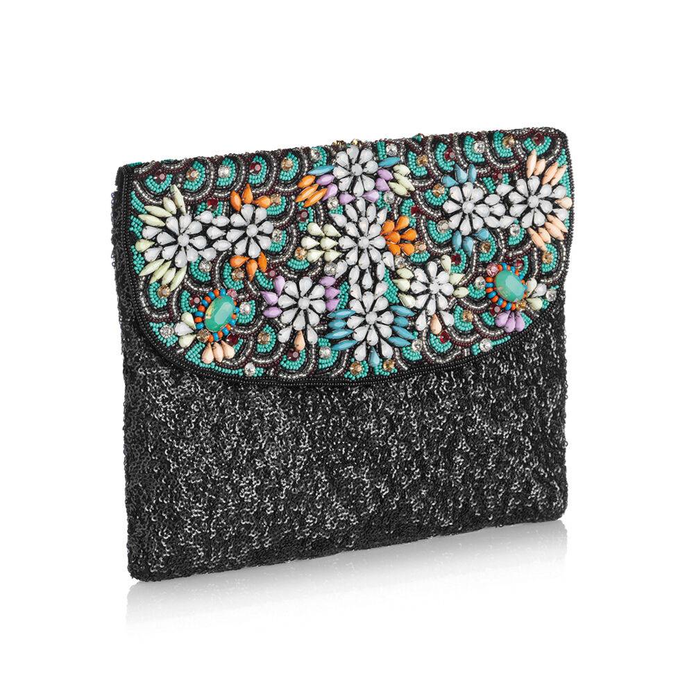 Ottaviani Clutch con cristalli,perline e strass Offerta San Valentino