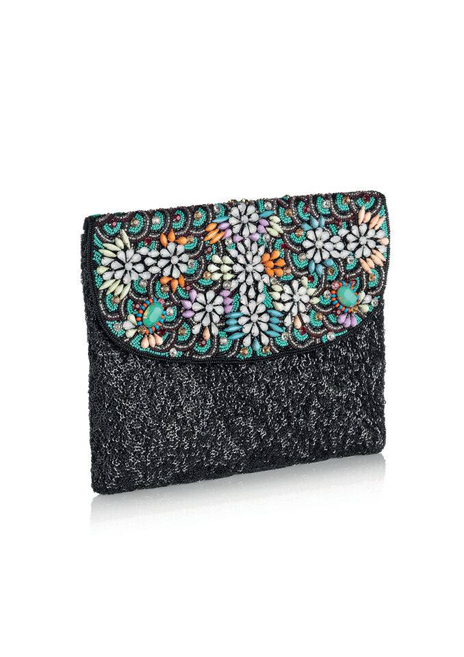 Ottaviani Clutch con cristalli,perline e strass Offerta San Valentino