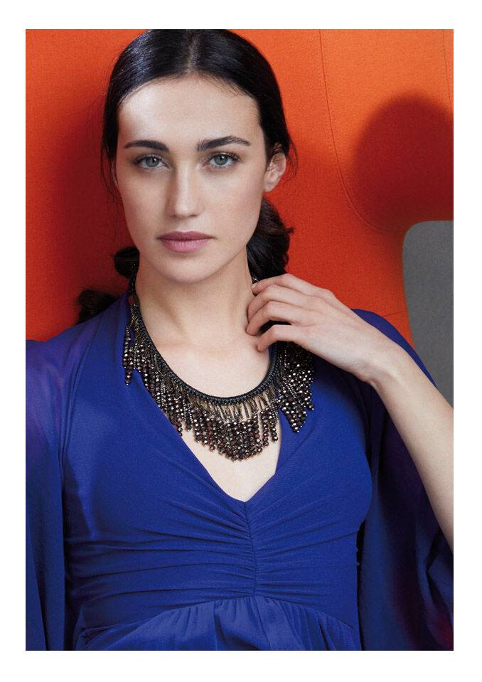 Ottaviani Collana con cristalli,resina e strass Vendita calda