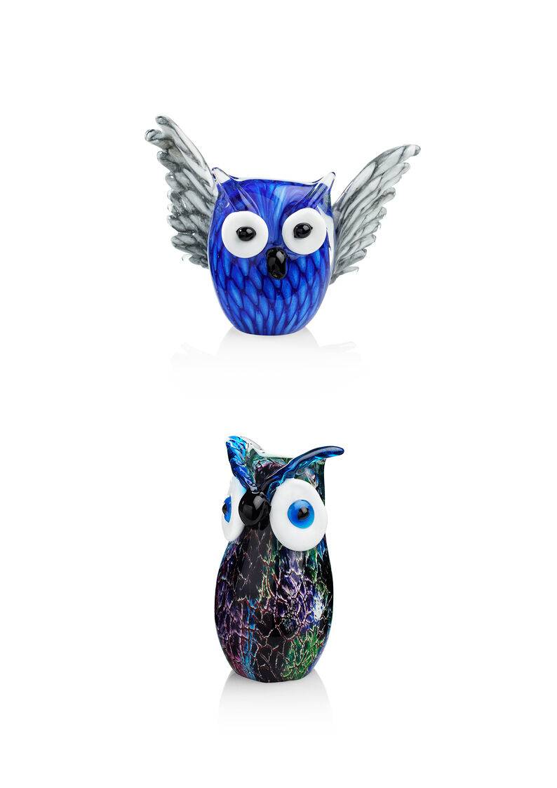 Ottaviani Scultura "gufo bluette" h 11,8 cm Offerte speciali