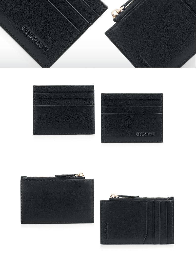 Ottaviani Porta carte di credito in vera pelle c/cerniera Fino al 50% di sconto