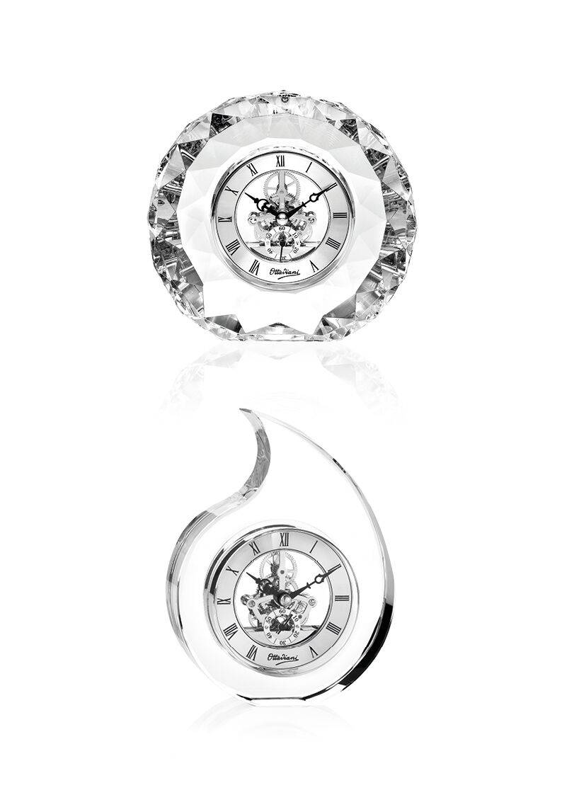 Ottaviani Orologio in cristallo h. 15,5 cm Enormi sconti