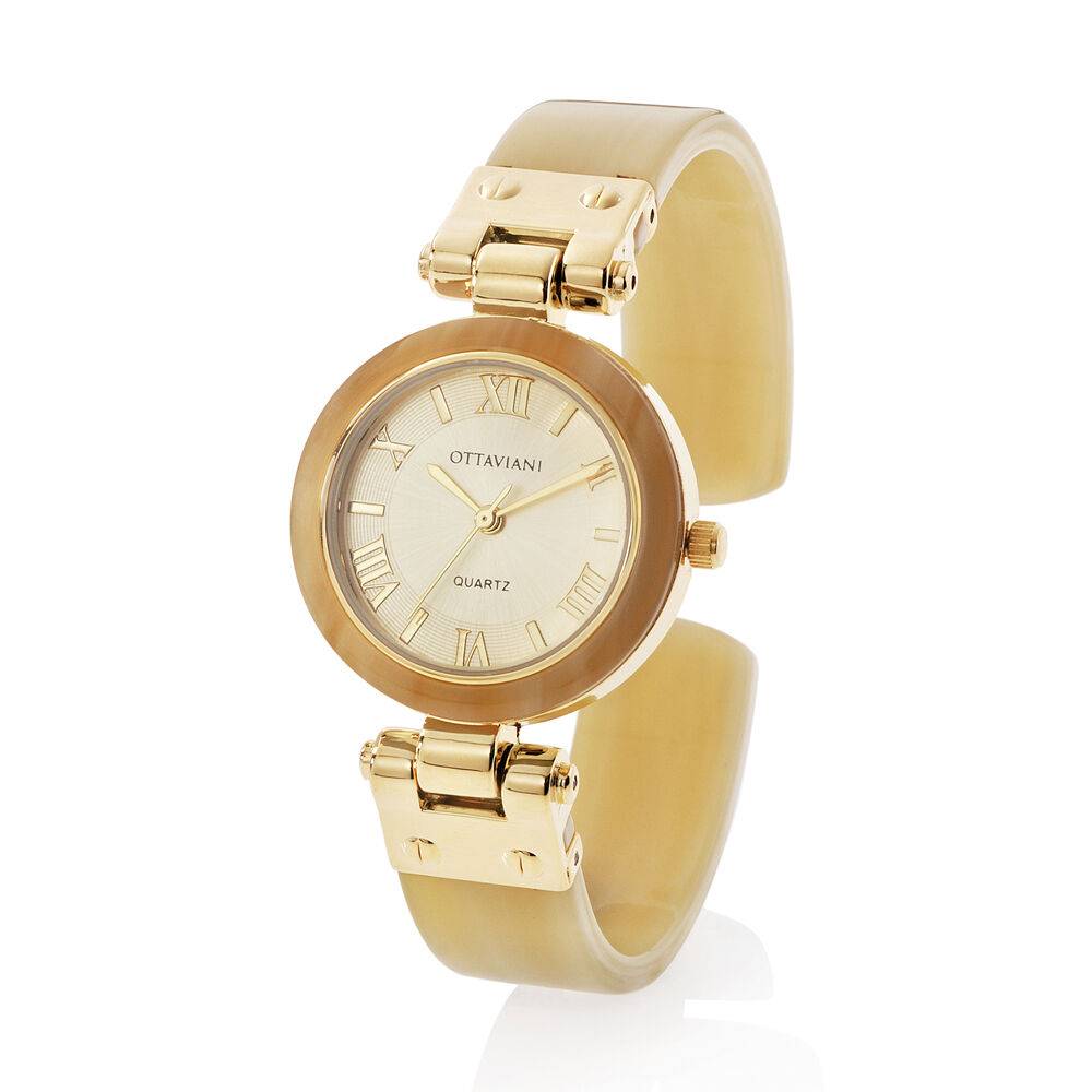Ottaviani Quarzo dorato bangle tartaruga Black Friday Prezzi