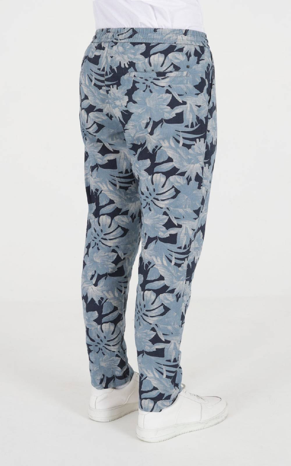 Outfit Italy Pantalaccio con laccio in lino stampato Pezzi Unici