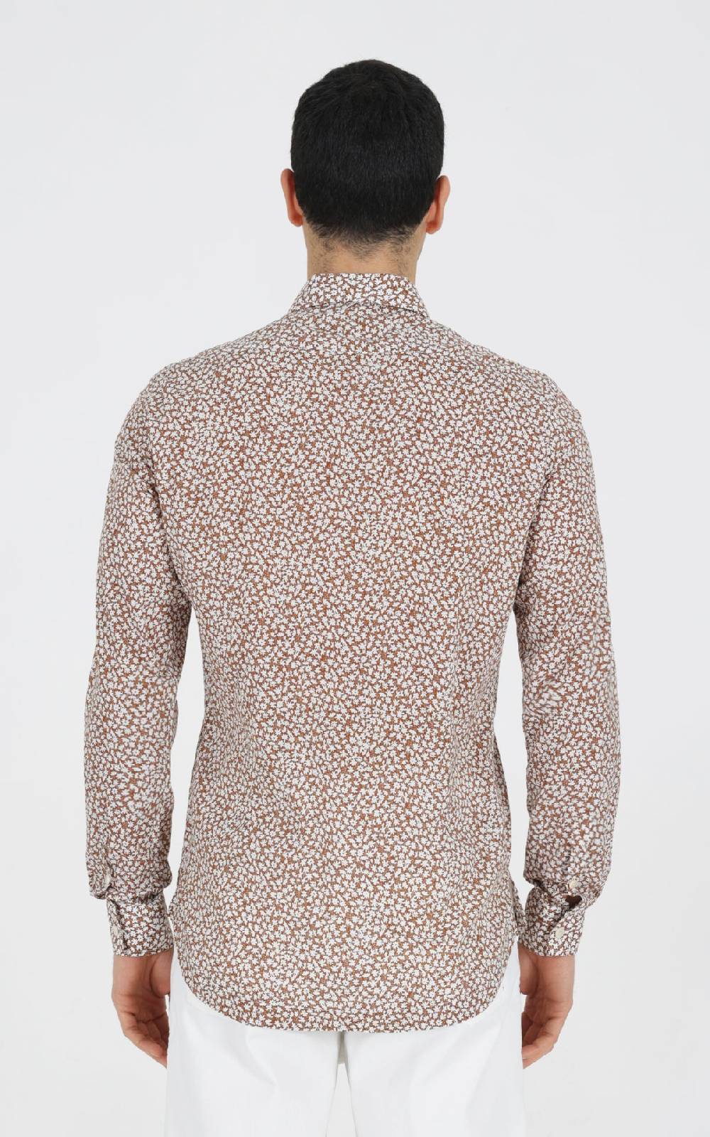 Outfit Italy Camicia francese con taschino in cotone stampato Novità