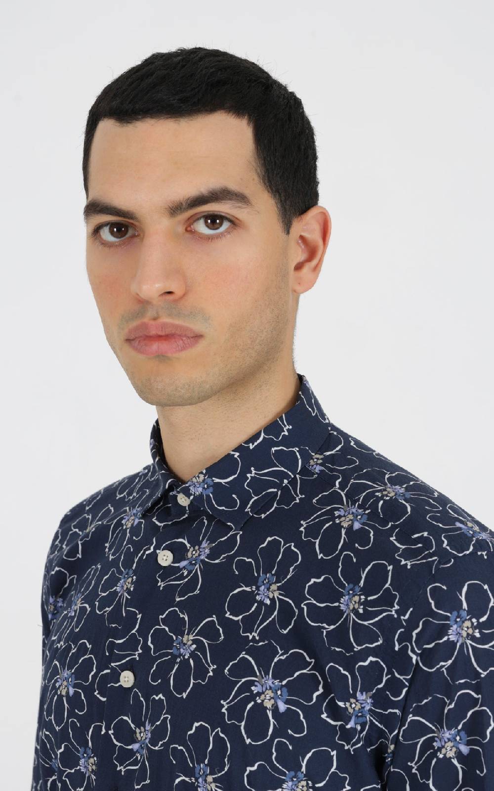Outfit Italy Camicia francese in cotone stampato Economico