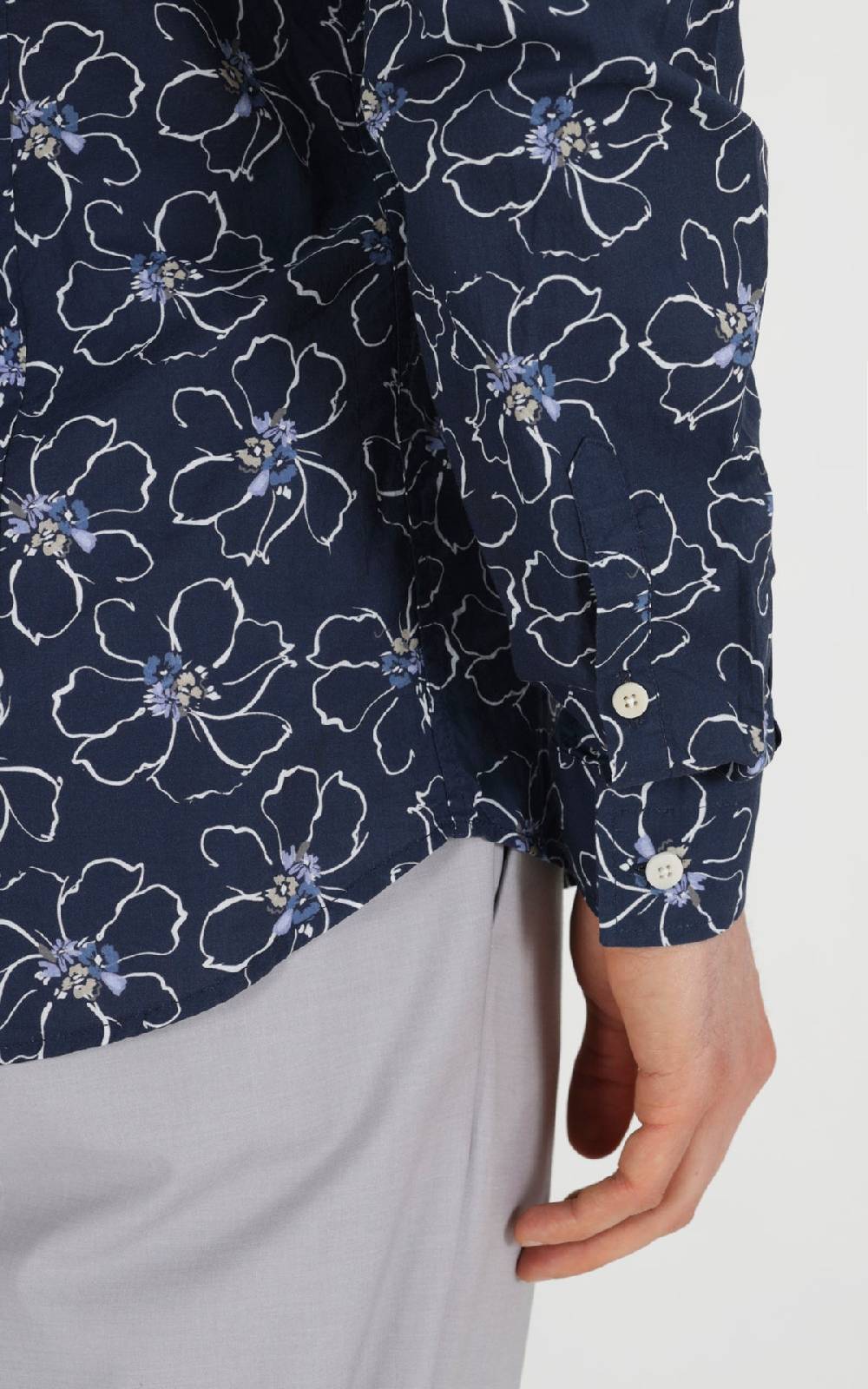 Outfit Italy Camicia francese in cotone stampato Economico