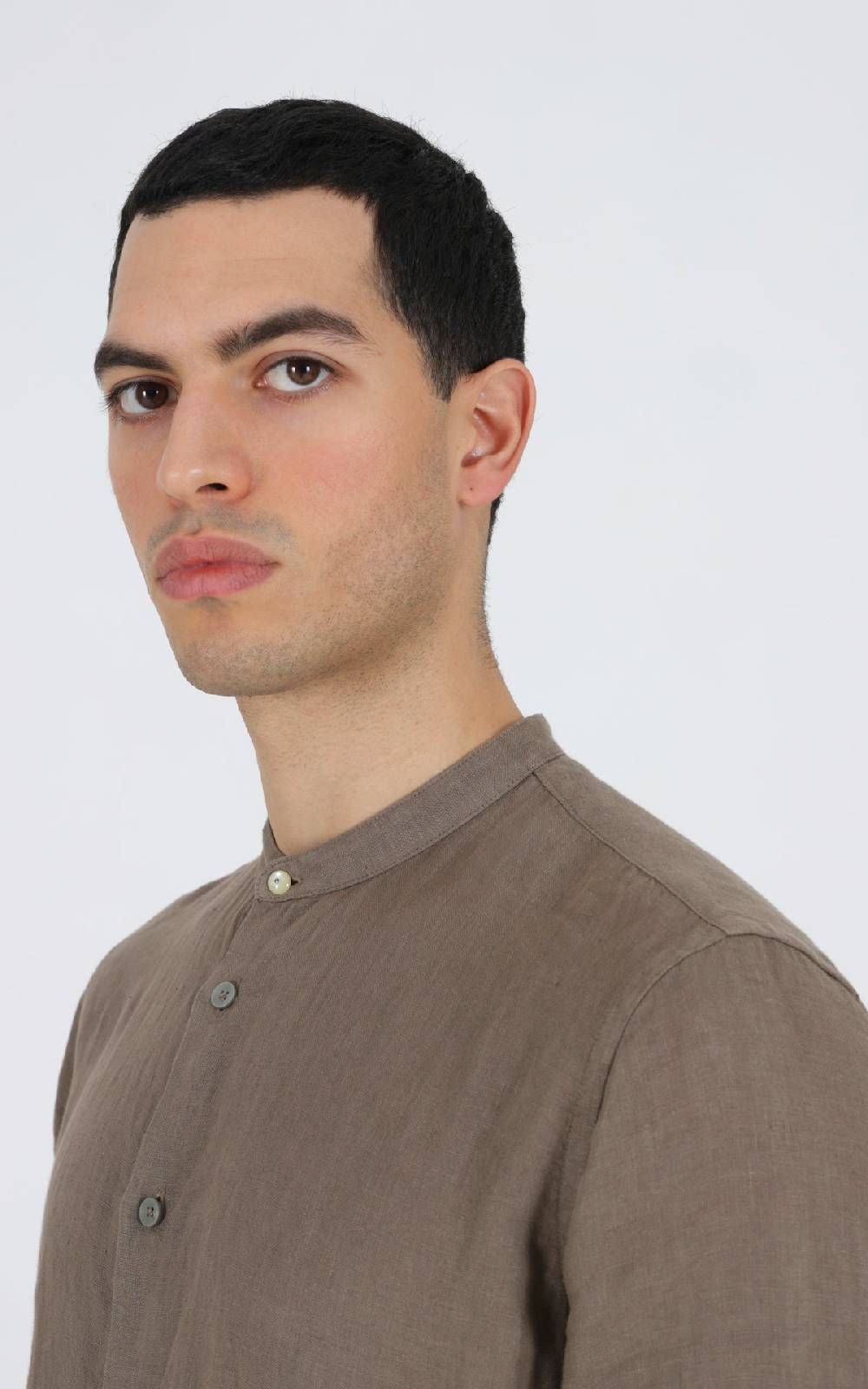 Outfit Italy Camicia coreana in 100% lino Online