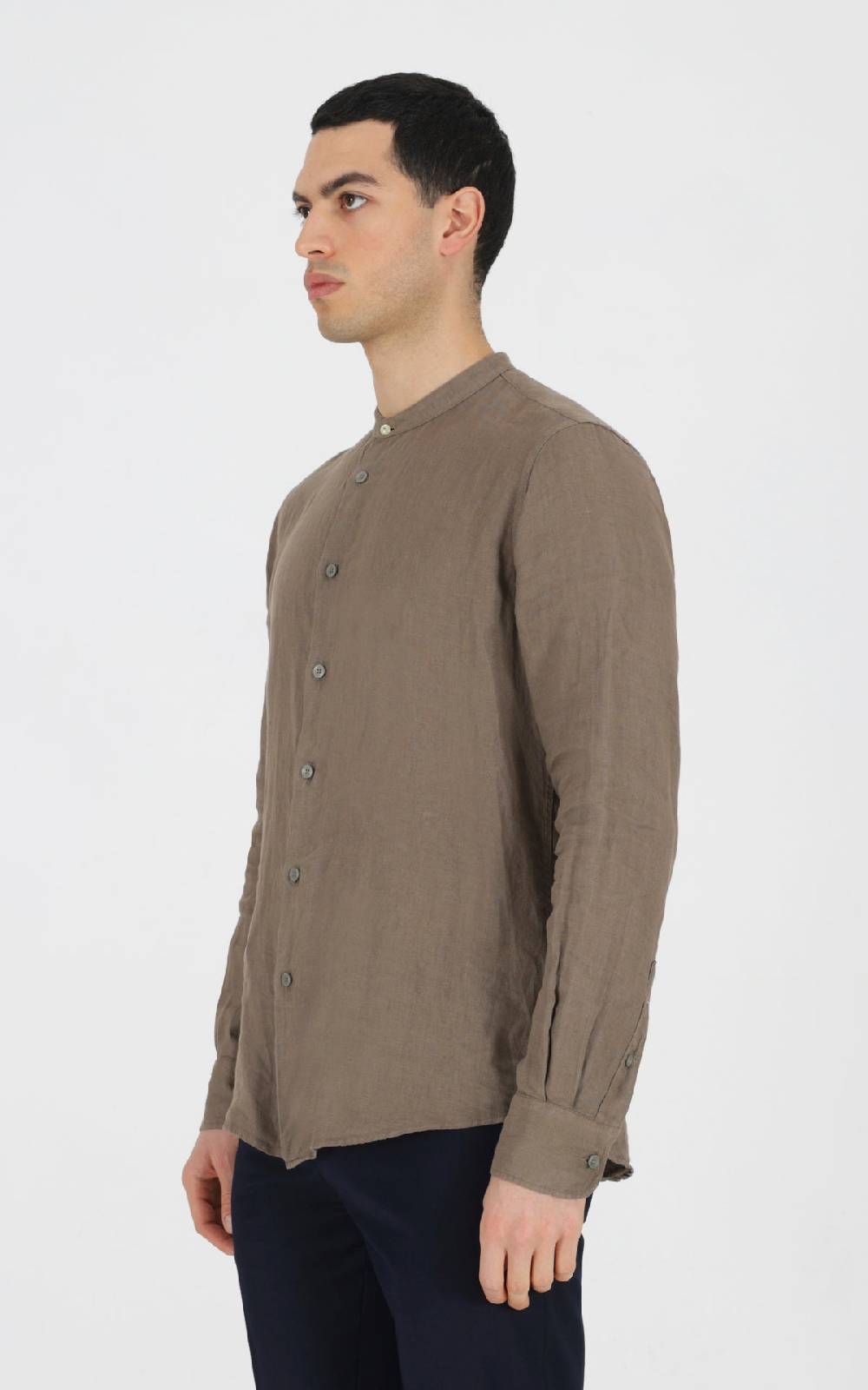 Outfit Italy Camicia coreana in 100% lino Online