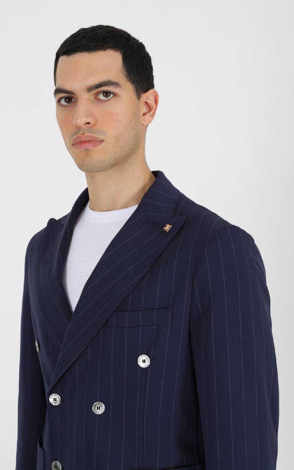 Outfit Italy Giacca doppiopetto strutturata in punto roma stampato Offerte