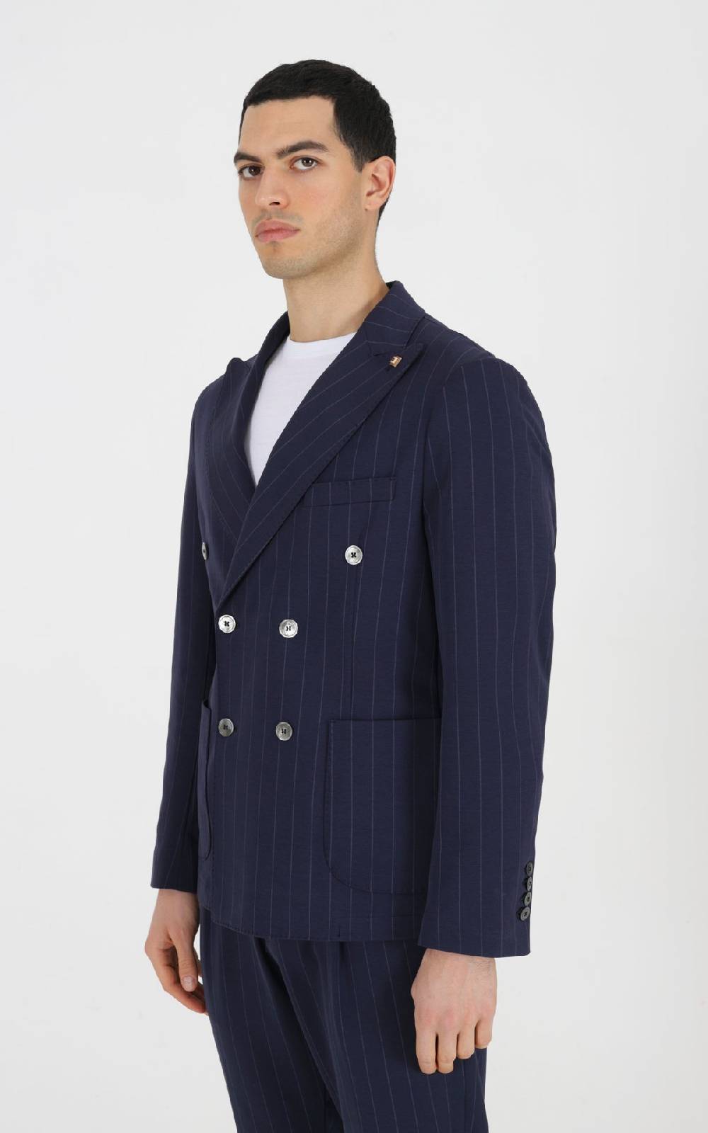 Outfit Italy Giacca doppiopetto strutturata in punto roma stampato Offerte