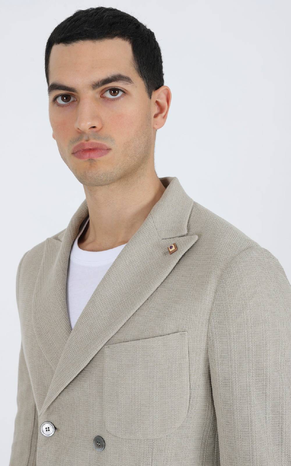 Outfit Italy Giacca doppiopetto decostruita in tessuto maglia Hotsell