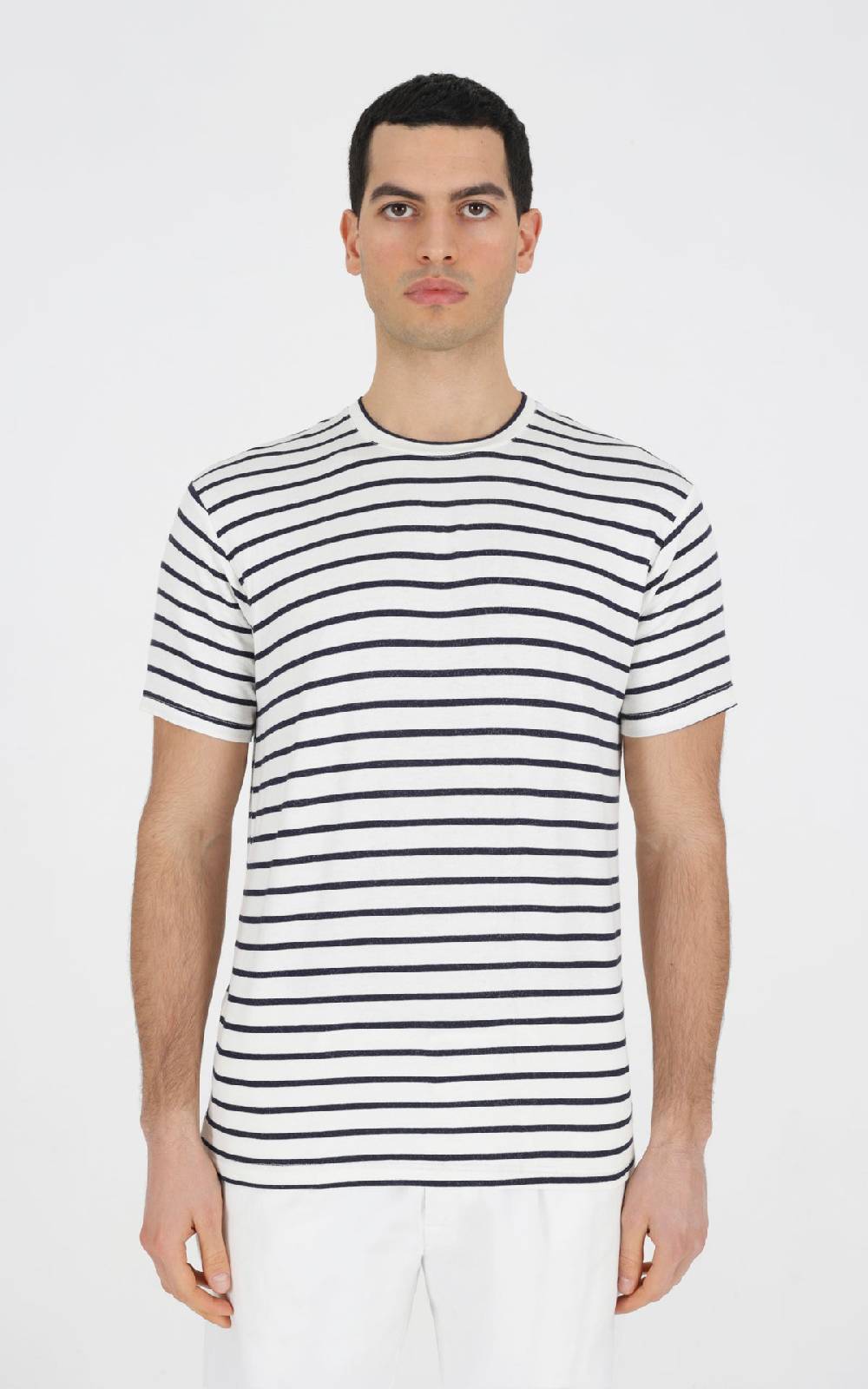 Outfit Italy T-Shirt in viscosa a righe Saldi Di Fabbrica
