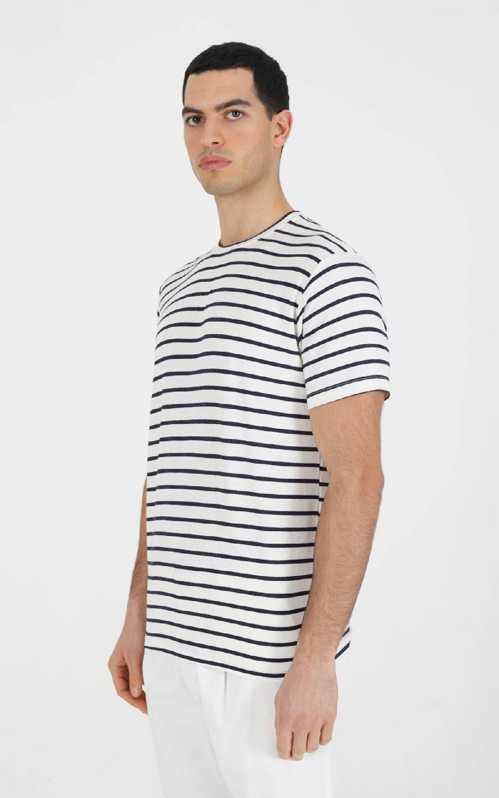 Outfit Italy T-Shirt in viscosa a righe Saldi Di Fabbrica