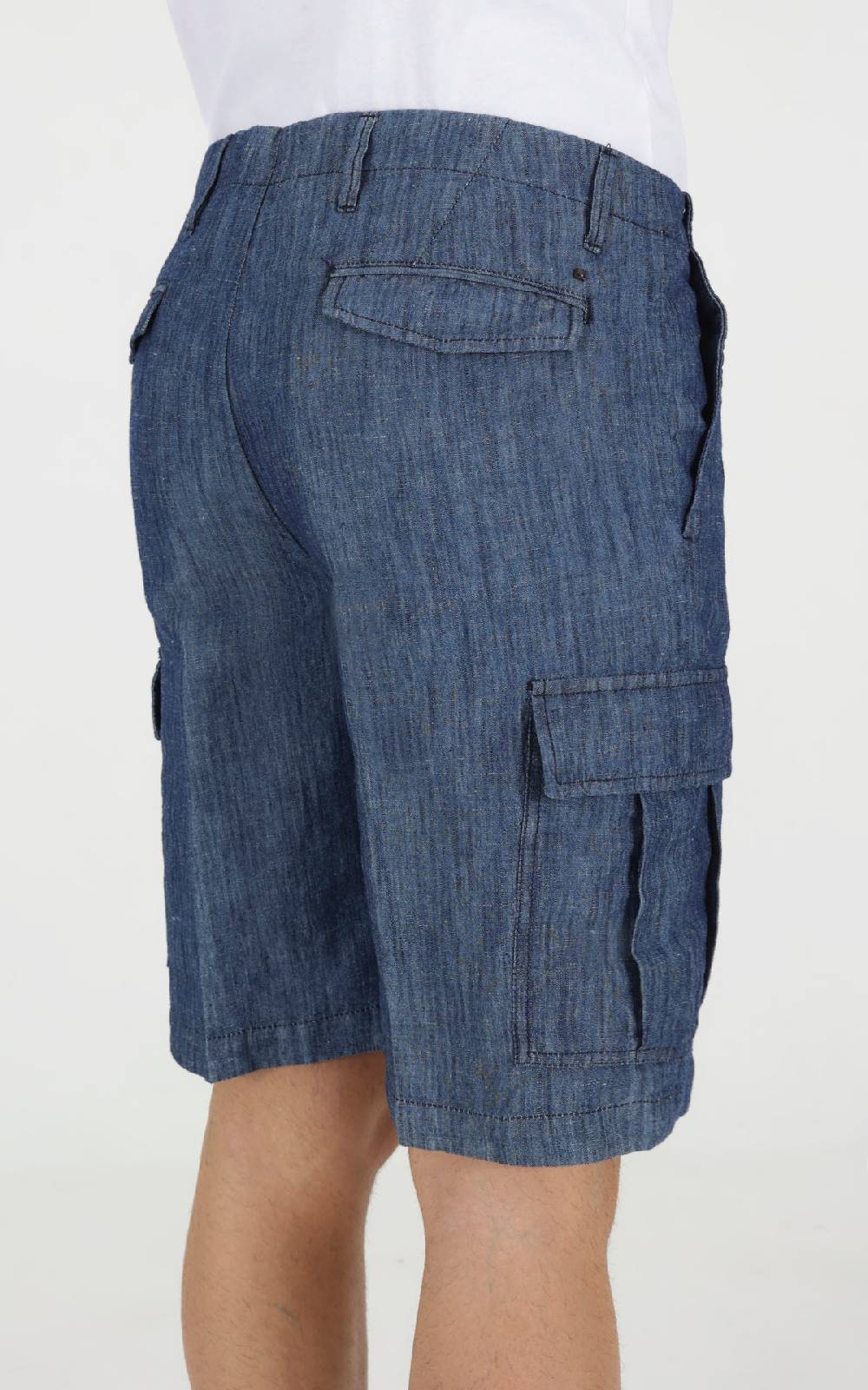 Outfit Italy Bermuda tasche laterali in tessuto effetto denim Moda