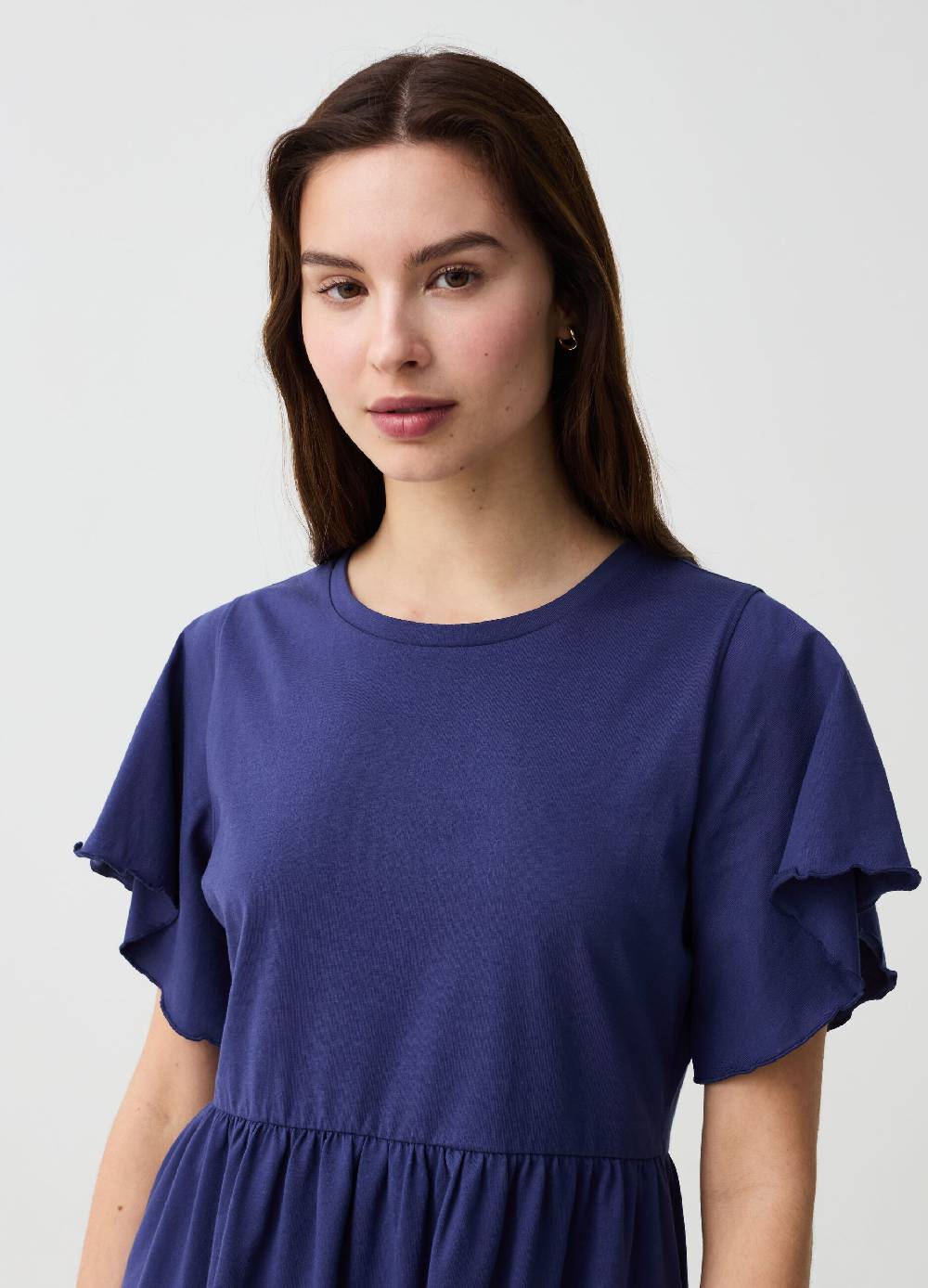 Ovs Vestito Essential corto con maniche a farfalla Spedizione Gratuita